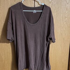 Aerie Chocolate Brown Short Sleeve Tee